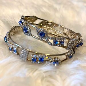 Bangles pair  white and blue color